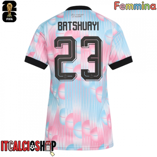 Belgio Michy Batshuayi #23 Seconda Maglia Femmina Mondiali 2026 Manica Corta